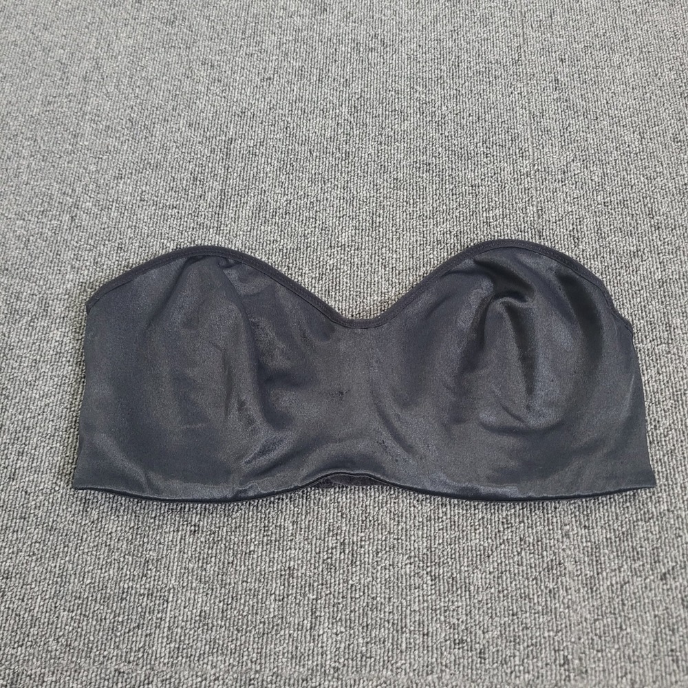 Victoria's Secret 38D Strapless Bra Womens Black Seamless Underwire Bandeau